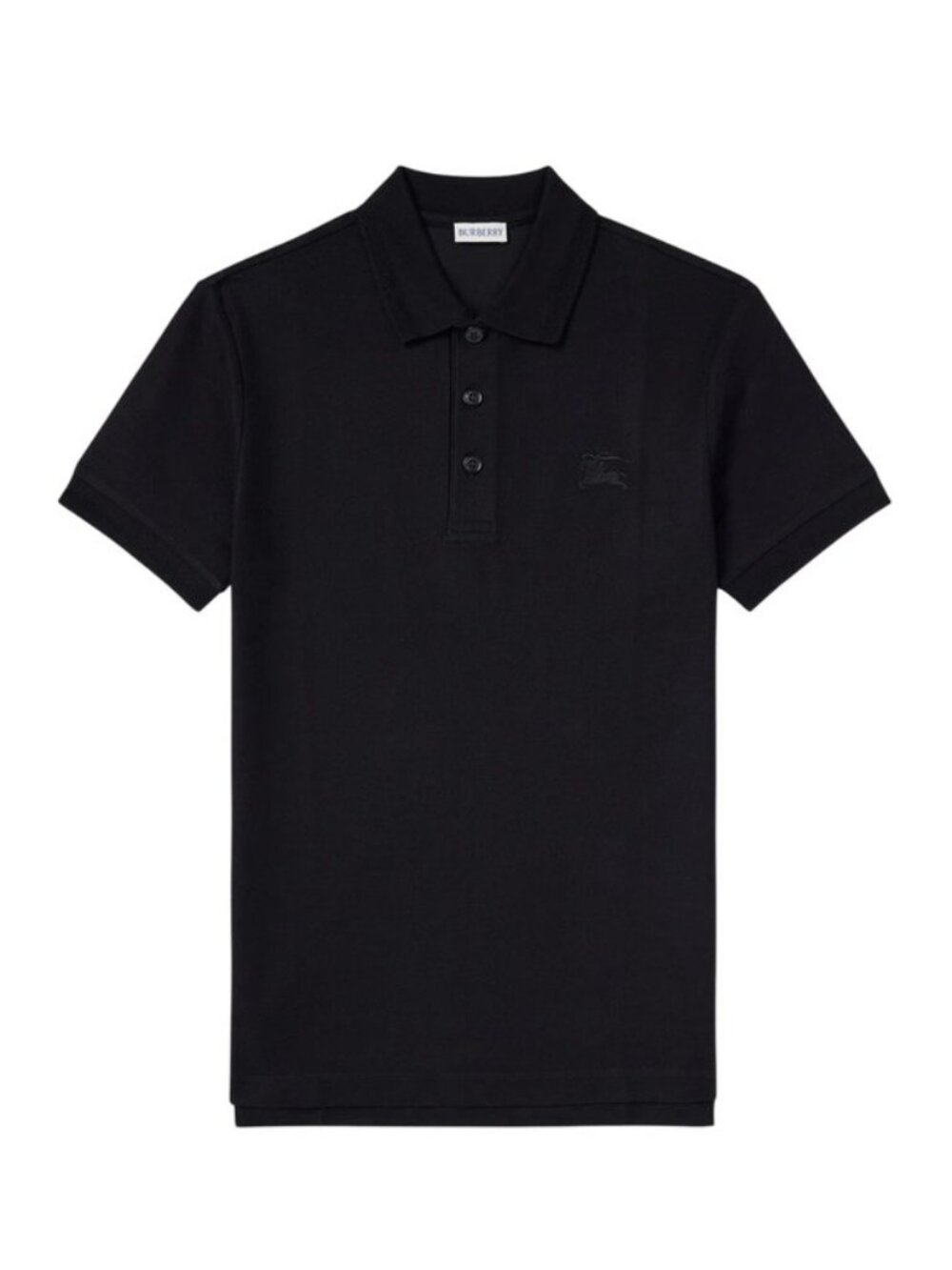 NWT Burberry Men's Black Embroidered Logo Polo Shirt
